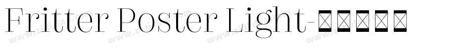 Fritter Poster Light字体转换